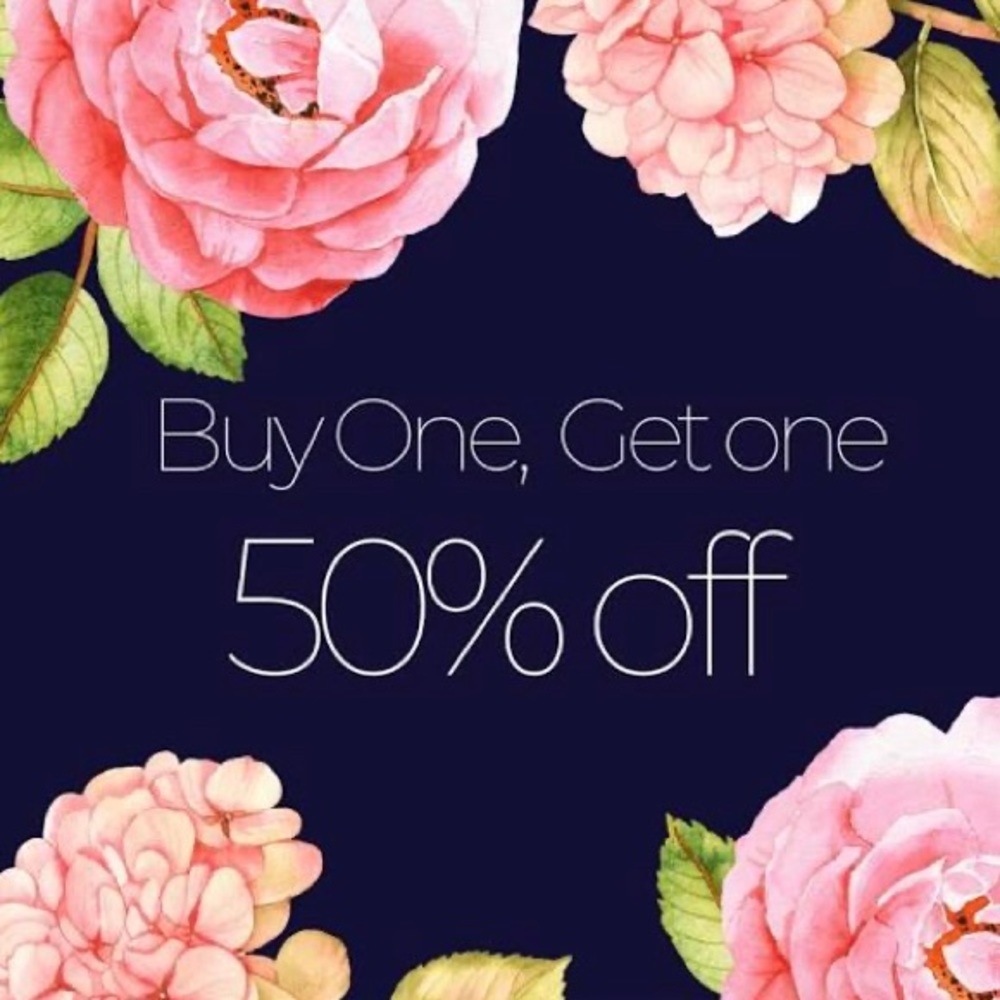 Buy One Get One Half Off!